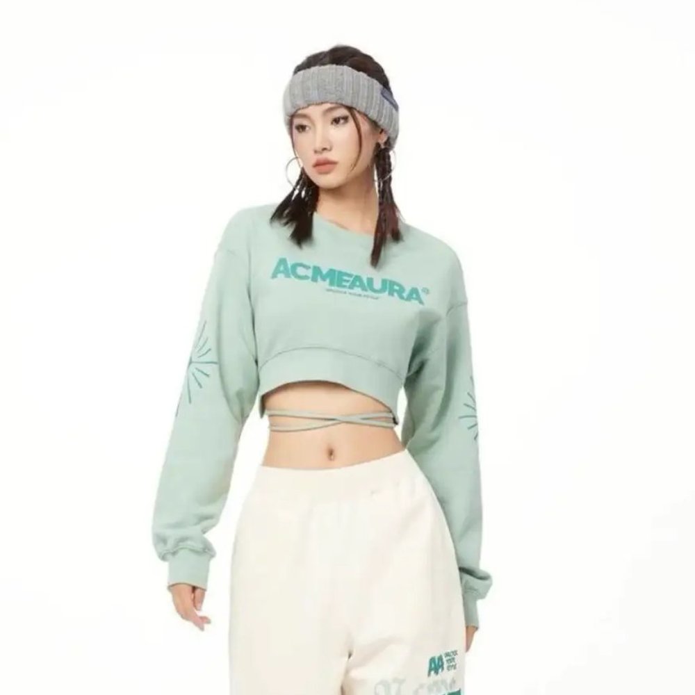 AcmeAura® Streetwear K-Pop Dance Sportswear Sweatshirt Green